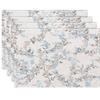 4/6/8PC Floral Placemats Washable Linen Farmhouse Table Mat for Party Holiday Kitchen Dining Table Decoration