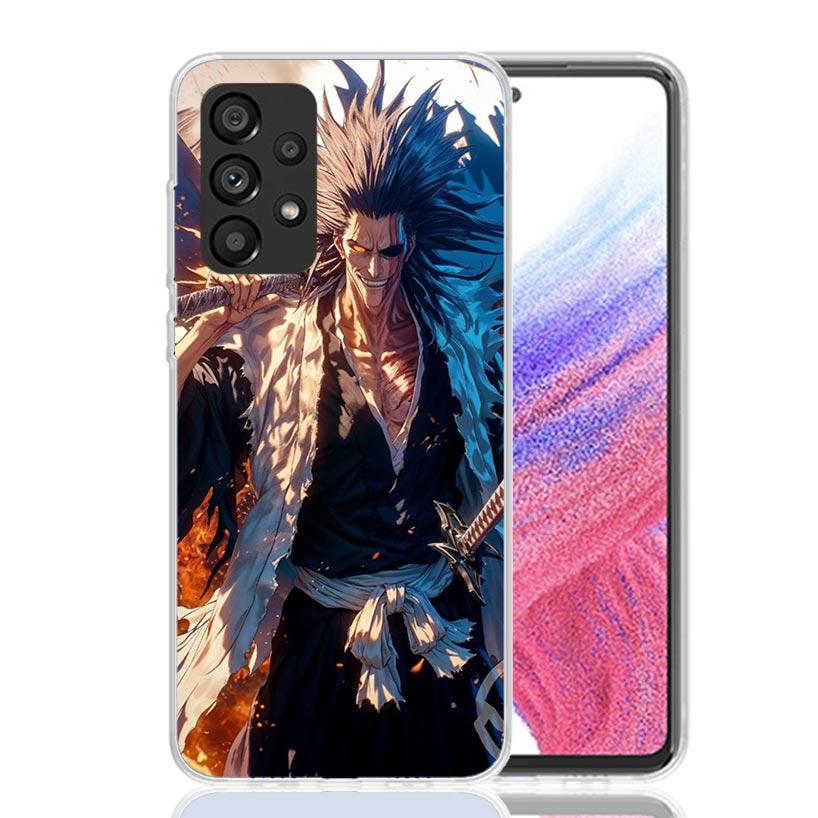 Zaraki Kenpachi Bleach Phone Case for Samsung Galaxy A52 A51 A50S A12 A22 A32 A72 A10S A30S A31 A71 Note 20 Ultra 10 Plus S10 Ga