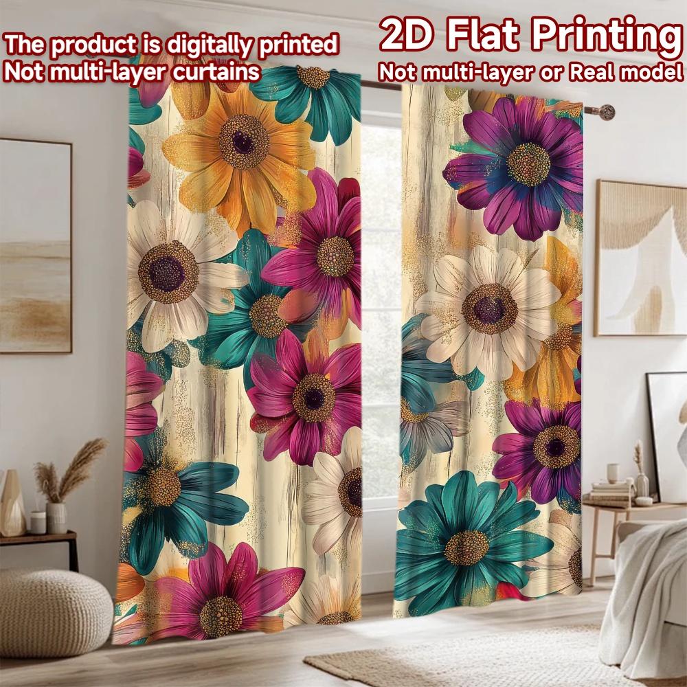 2D flat Photography Backdrop Popular Party Party Backdrop Colorful Floral Arrangement 100% Polyester Anniversary for Home