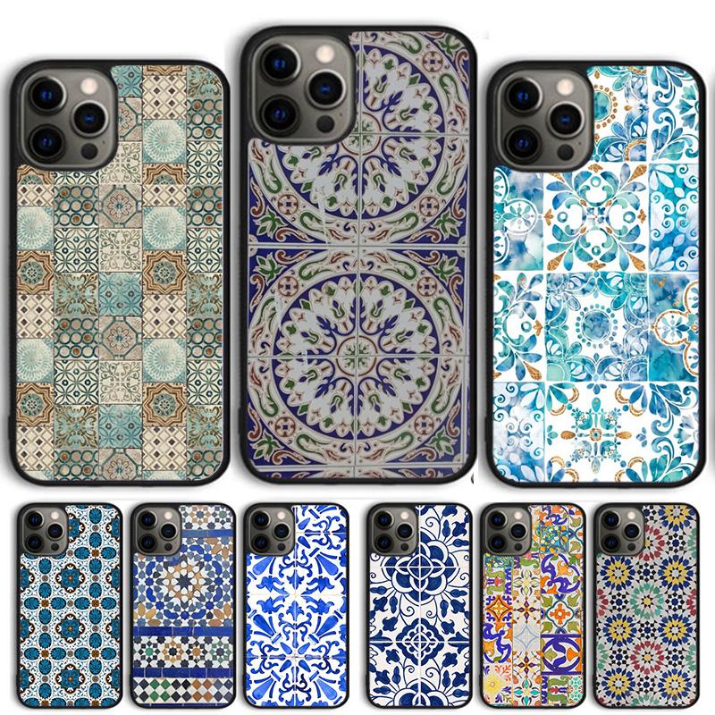 Marokkanisches Fliesenmuster Muschelschale Für iPhone 17 Air 15 16 14 13 12 Pro Max 11 Pro Max Plus Handyhülle Abdeckung