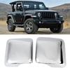 2pcs Side Wing Rear Mirror Protector Rearview Cover Trim Fits for   JL 2018+(Carbon   )