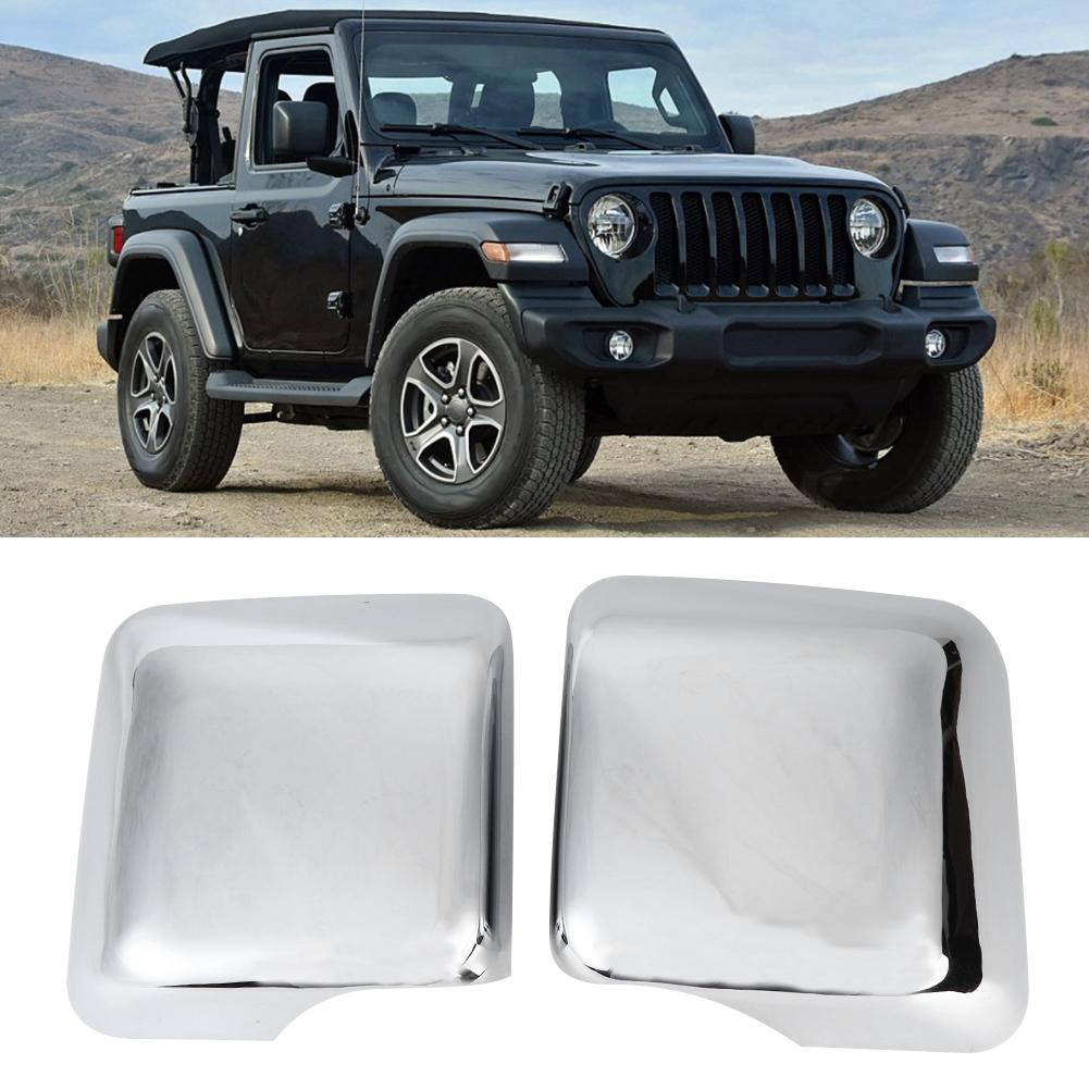 2pcs Side Wing Rear Mirror Protector Rearview Cover Trim Fits for   JL 2018+(Carbon   )