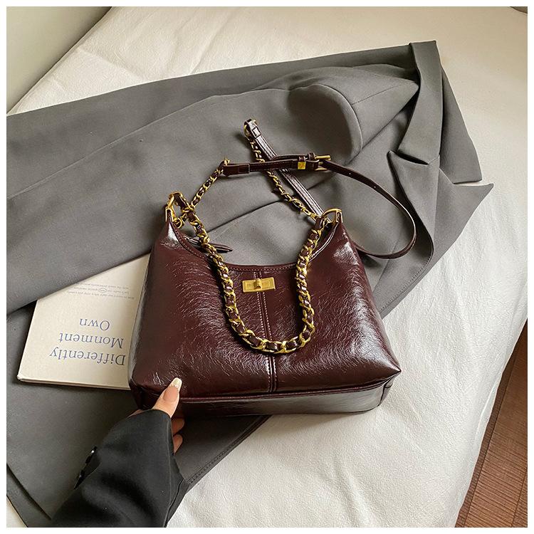 Modische und einfache Tasche, Retro-Umhängetasche, Ketten-Achseltasche