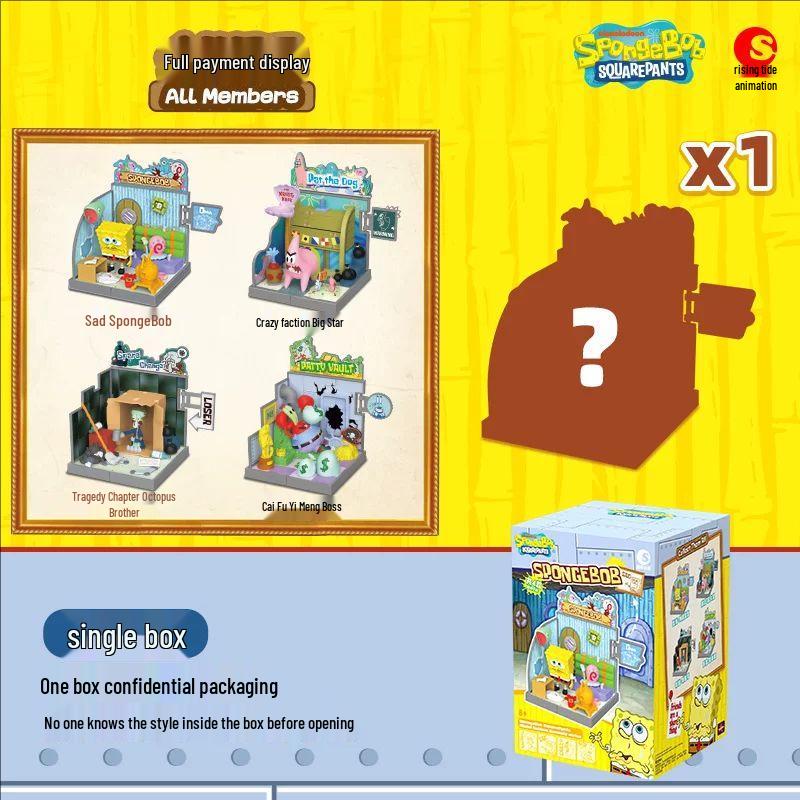 SpongeBob SquarePants Adventure Figures: Patrick, Squidward, Mr. Krabs Blind Box Ornaments