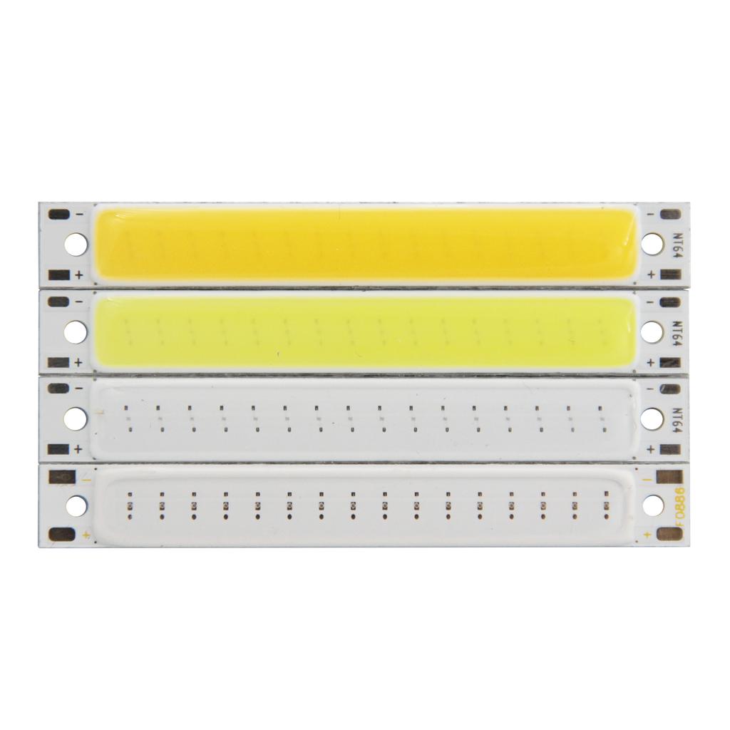 3V 3.7V DC 60mm 8mm LED COB Strip 1W 3W Warm Cold White Blue Red COB LED Light Source for DIY Bicycle Work Lamp KTY