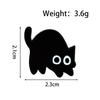 Cartoon Black Cat Brooch - Cute Alloy Pet Badge for Clothing & Backpacks