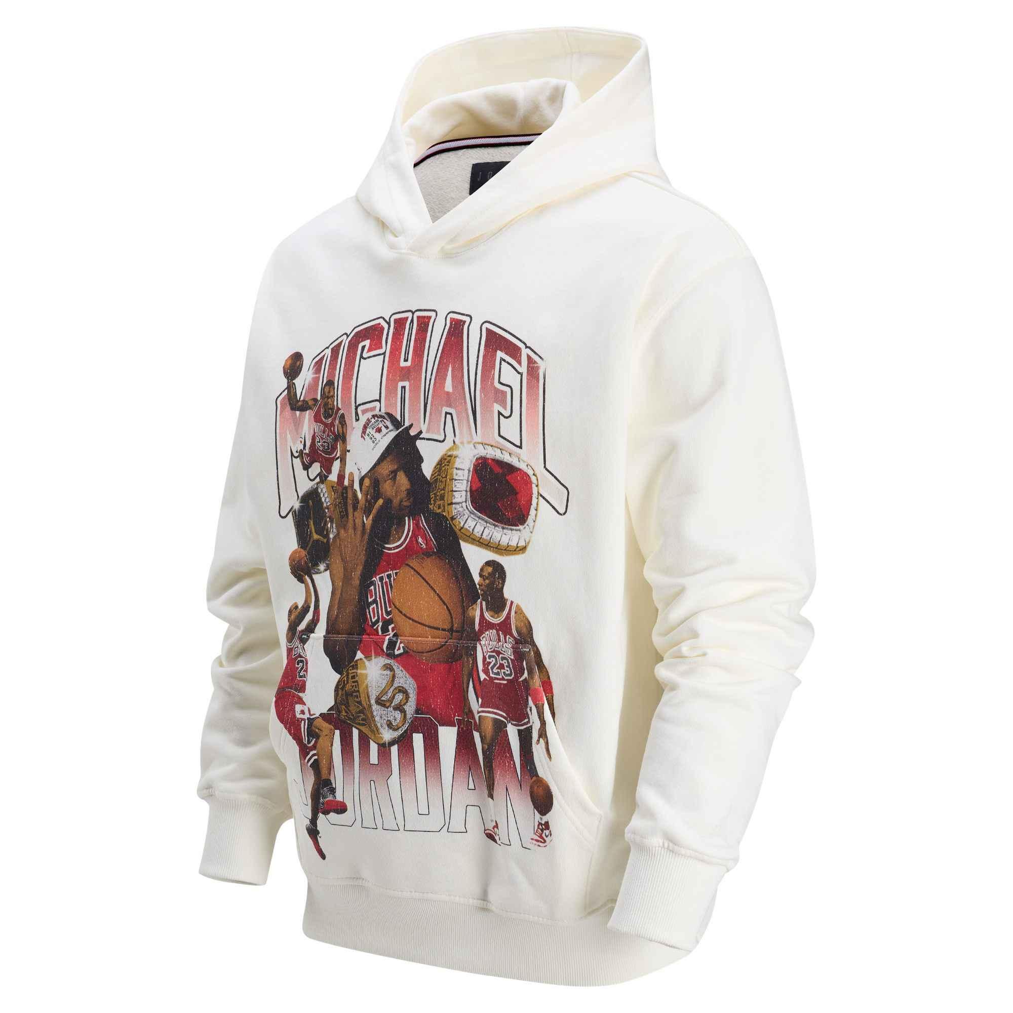 

Jordan Flight Fleece Character Pattern Casual Fleece Lined Hoodie Men hoodies Sail-White HJ4397133 M