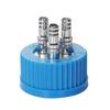 Xin Tester Refill Bottle Cap GL45 1-4Holes Stainless Steel Refill Bottle  Reagent  Open Top Media Bottle Screw Caps