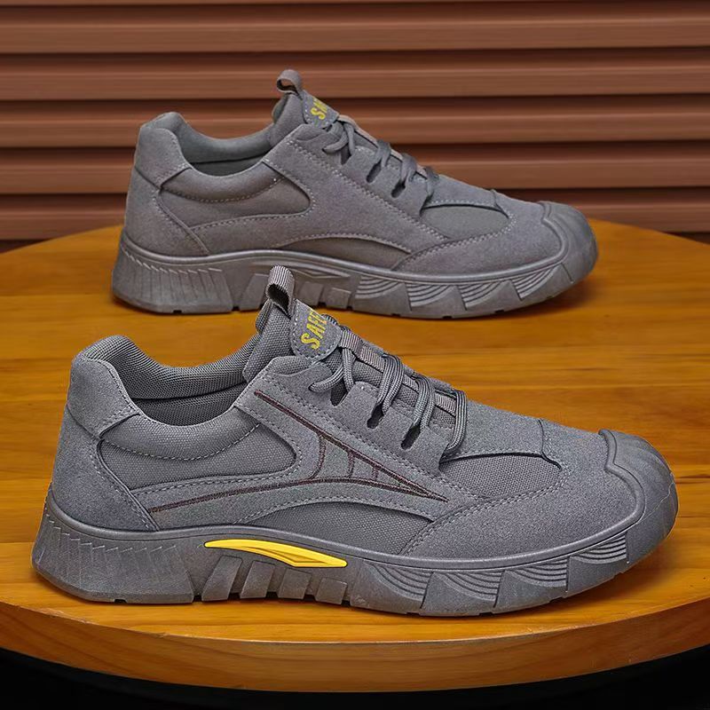 

Мужские 2025 осень новые толстоподошвенные износостойкие дышащие рабочие туфли мужские страховочные туфли повседневная спортивная обувь повседневная обувь 39