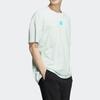 Adidas Neo Letter Pattern Printed Loose Round Neck Short Sleeve T-Shirt Men T-Shirts Light-Green HD4651