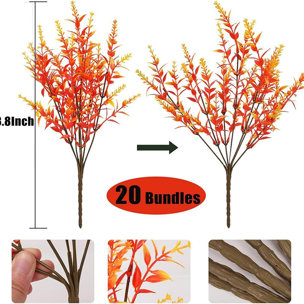 Outdoor Artificial Simulated Green Plants 7 Heads 35 Mesh Lavender Fake Flower Plant Window Decoration Pointed Wheat Ear Handle Bundle