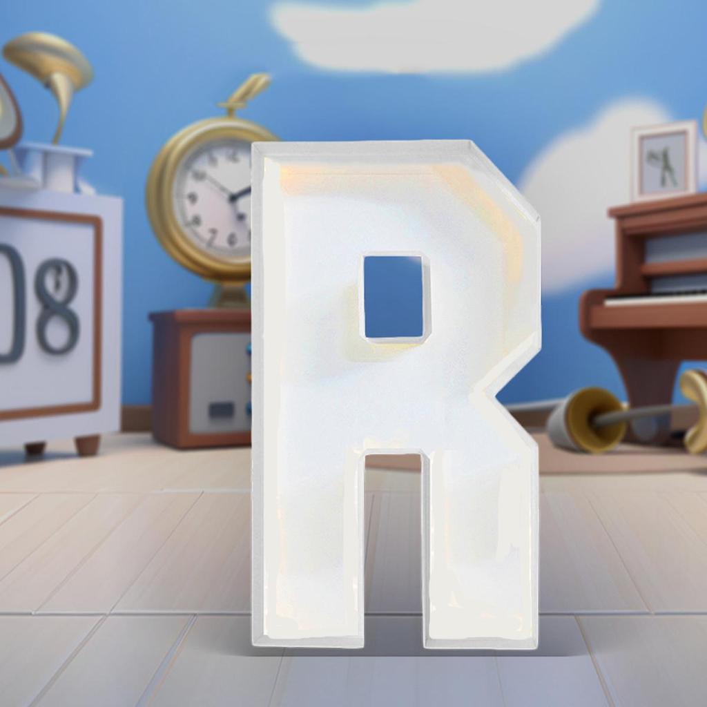 1Pc 64cm Mosaic Balloon Frame Letters Big Marquee Light Up Letters DIY Kit for Birthday Party Wedding Backdrop Decor Letter A-Z Pre-Cut Foam Board