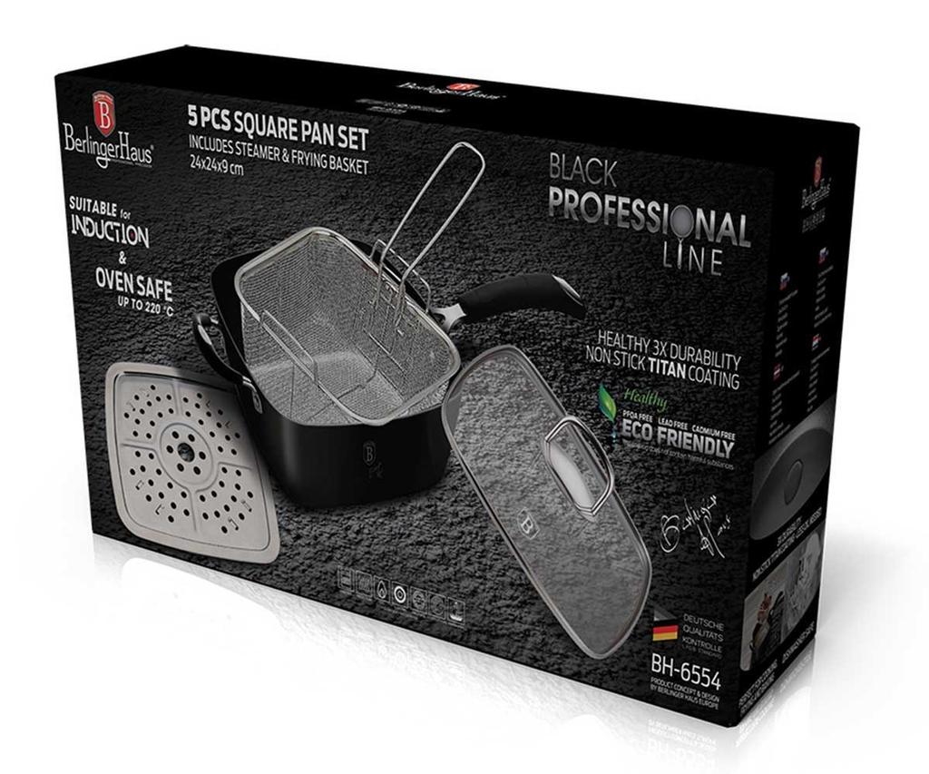 Patelnia z koszem i płytą parową berlingerhaus bh-6554 lumarko!