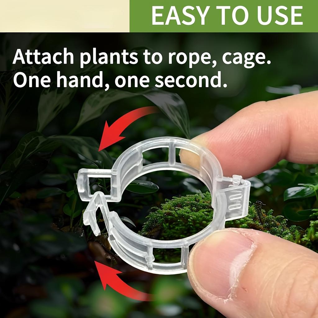 200 Stück Wiederverwendbare Pflanzenstützklemmen Tomatenrankenclips Garten Gemüse Gitter Rankhilfe Clips