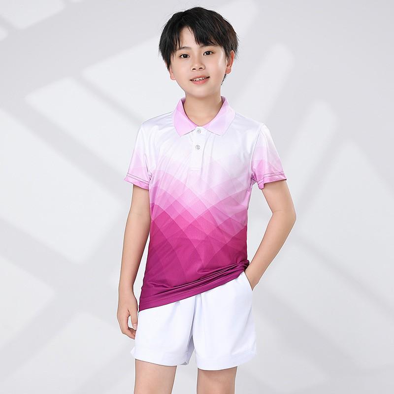 Kids Sports Set Girls Quick-Dry Badminton Tennis Uniform With Custom Print Option