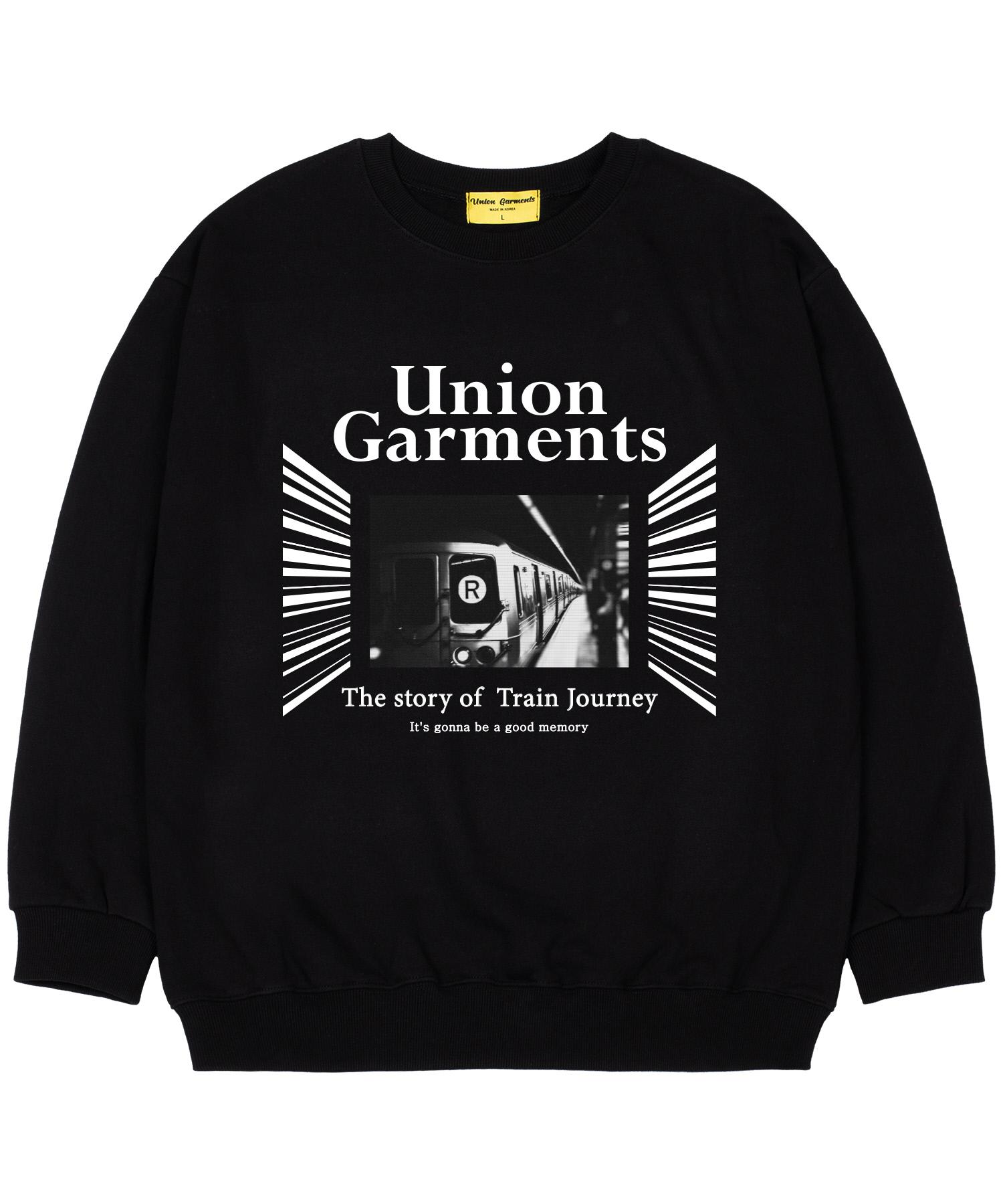 Union Garments [На флисе] Ретро Оверсайз Толстовка Черная M