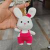 Cute Handmade Crochet Animal Charming Bag Pendant Handwoven Animal Keychain Car Key Holder Gifts Backpack Decor