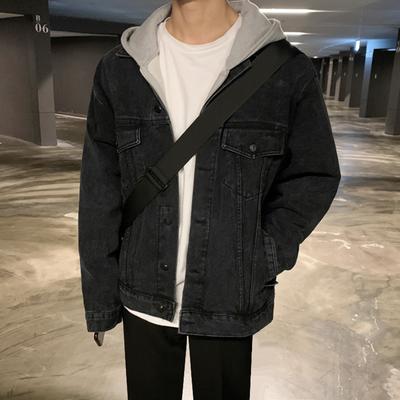 Denim Jacket Men's Autumn New Handsome Loose Coat Korean Style Spring and Autumn Tops