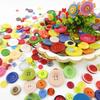 240 Stück Kleine runde Knöpfe Bunte handgefertigte Kunstschöpfungszubehör Bastelbedarf Nähen Kleidung DIY Malutensilien XJM