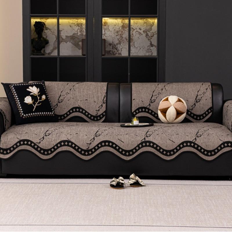 Red Sofa Cushion Versatile All Season New Chenille Sofa Cover Cloth Comfortable Anti Slip Home Living Room Decoration Cushion