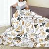 Cute Dogs Animal Print Throw Blanket Ultra Soft Warm All Season Decorative Pet Bones Flannel Blankets for Bed Chair Car Sofa Cou
