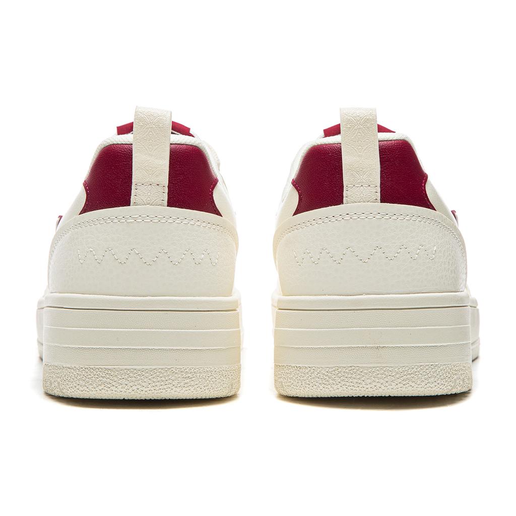 Li Ning Tianji Soft Slip Resistant Cushioning Abrasion Resistant Height Increasing Low top Skateboard Shoes Men's Ecru AGCW067-2