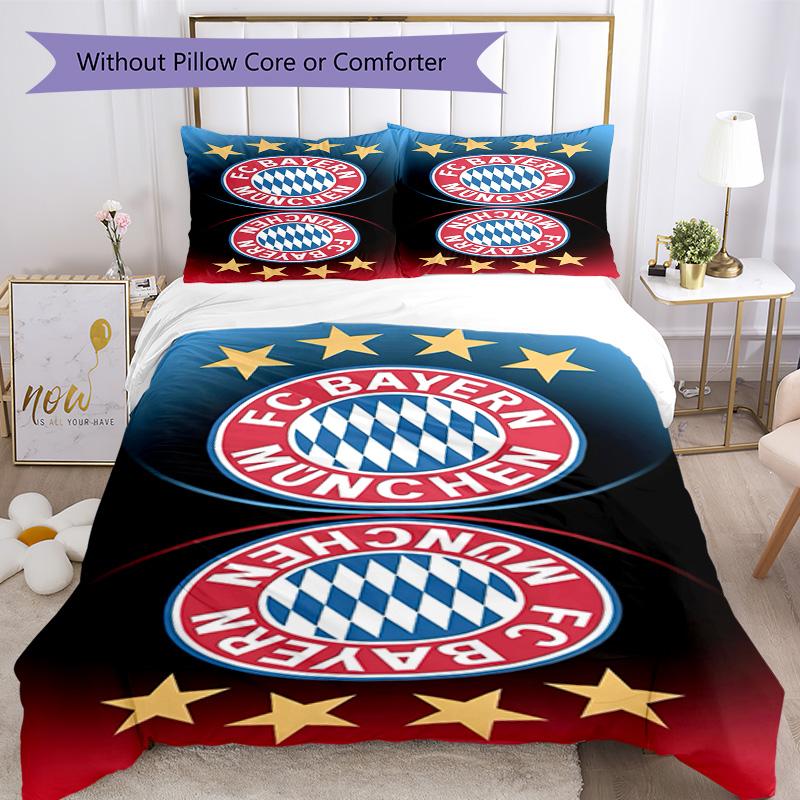 Bayern Munich Bedding Set Breathable Duvet Cover with Pillowcases Decorative Bed Linen for Bedroom Home Decoration Birthday Gift