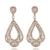 E0253 Exaggerated Women'S Ear Jewelry Full Of Zircon Earrings, Needle Multi-Color Optional