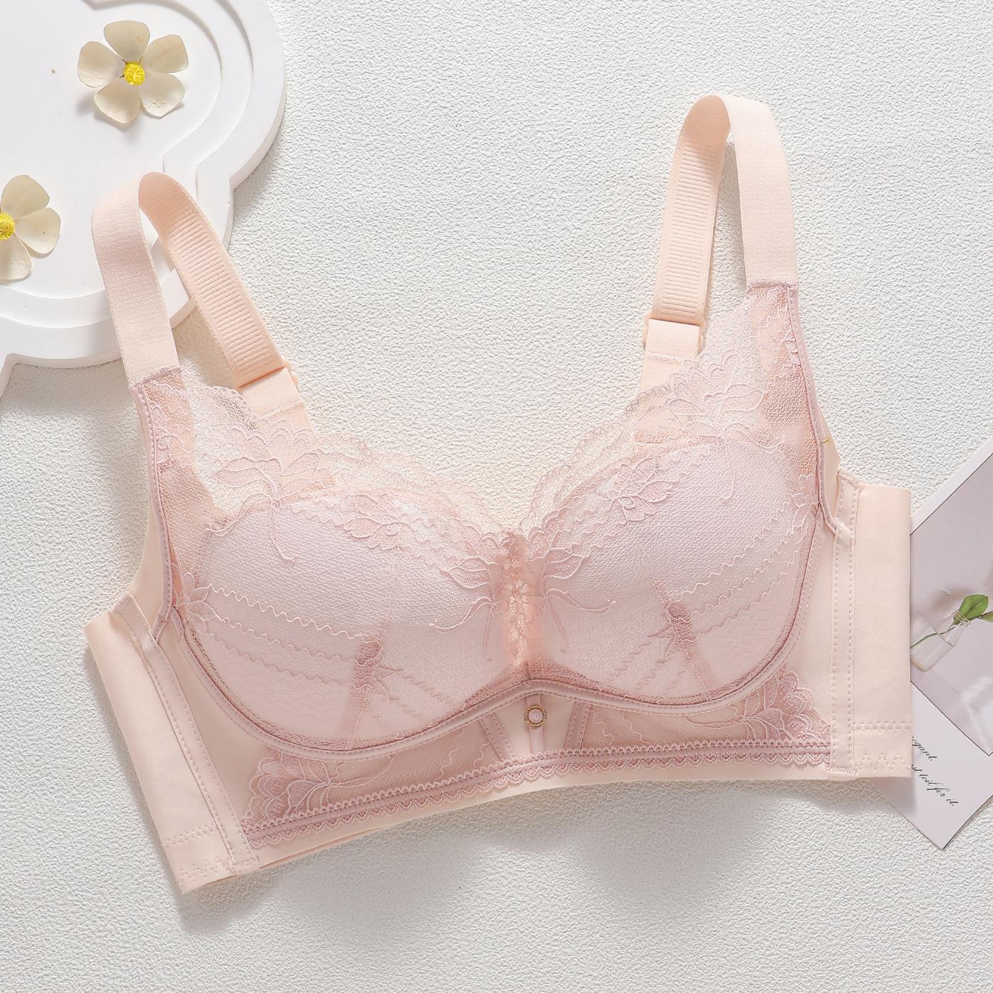 

Women Summer Small Breast Gathers Close Skin Breathable Comfortable Collect Pair Breast Underwear 40/90AB рожевий