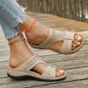 25 Slope Heel Large Size Flat Bottom Slippers Women'S Fashion European And American Personality Roman Style Slippers