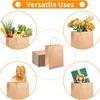 Paper Bags, 50 Pcs Brown Kraft Paper Bags, Brown Paper Gift Bags with Handles for Shopping, Wedding, Retail, Party Favor, 8.3 X 4.3 X 10.6 Inch