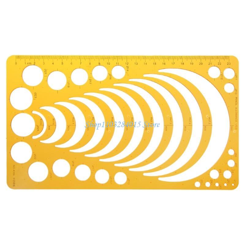 R6FF K Resin Chart Symbol Drafting Template Ruler Stencil Measuring Tool Student