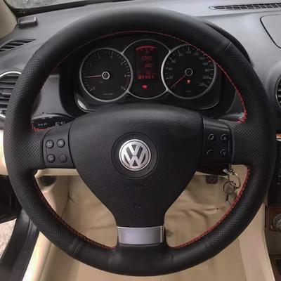 Pokrowiec na kierownicę samochodową pleciony ze sztucznej skóry do Volkswagen Golf 5 Mk5 Passat B6 Tiguan 2007 - 2011 Akcesoria samochodowe