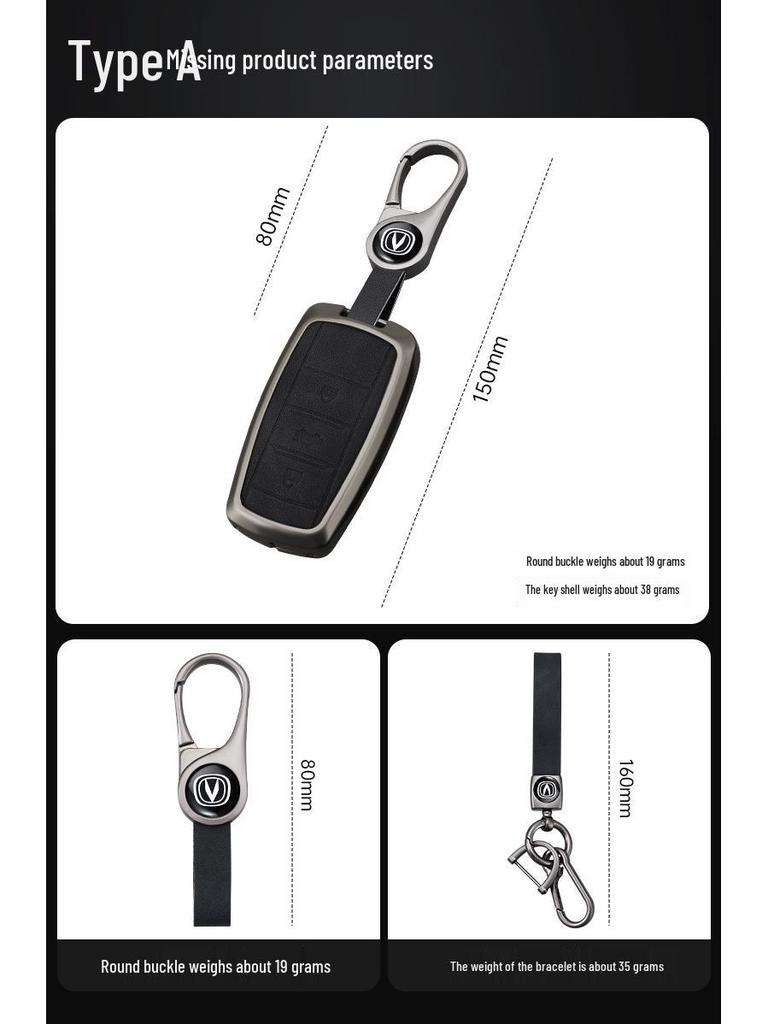 Compatible Key Cover for Changan CS75, Yidong CS55 Plus, Yida UIV, and CS35 Models