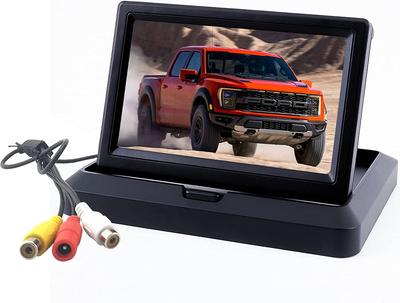 OBEST 5 Inch Monitor, TFT LCD Display, Foldable, V1/V2, 2 Video Inputs, 16:9/4:3 Switchable,