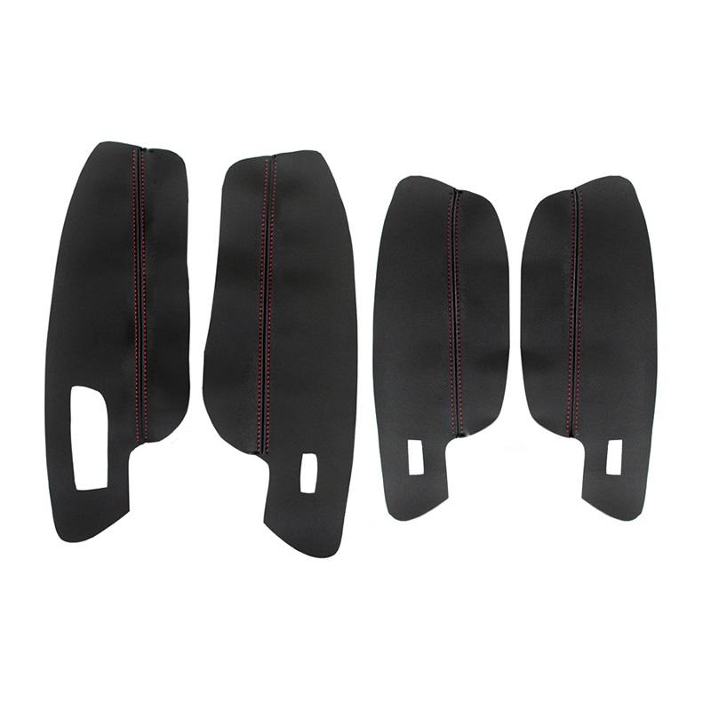 Für VW Golf 7 2014 2015 2016 2017 2018 4 Stück Auto Tür Armlehnenverkleidung Mikrofaser Leder Abdeckung Zierleiste