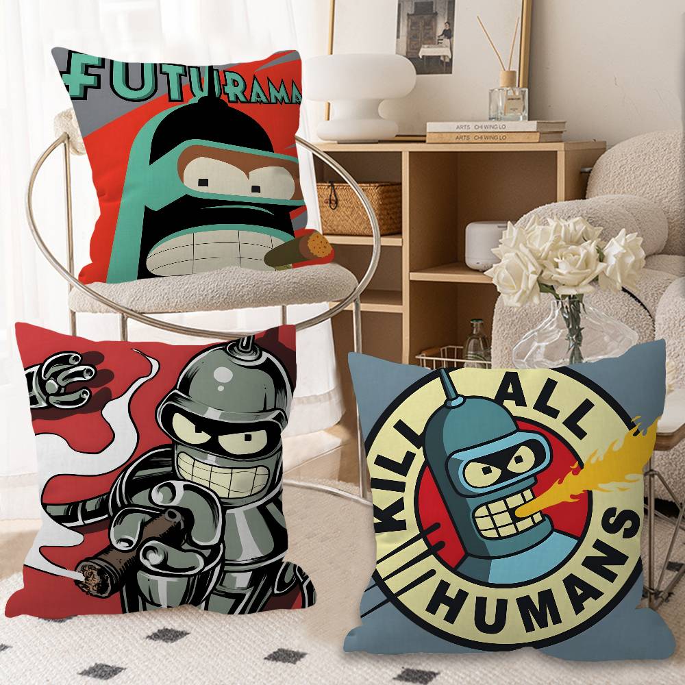 Animated Futuramas 45*45cm Cushion Cover Pillow Cover Decor Pillowcase Home Pillowcase for Couch Pillow