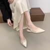 2026 New Summer Slip On Thick Heel Women Sandals Concise Cover Toe Singbacks Pumps Female Elegant Stripper Party Sandalias