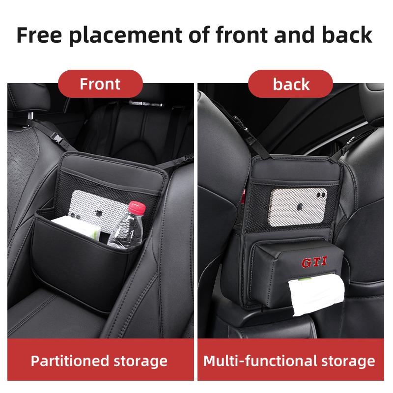 UNYDV1 Multi Functional Car Armrest Storage Bag Tissue Storage Pocket For Volkswagen VW Beetle CC B5 B6 B7 EOS GTI MK2 MK4 MK5 MK6