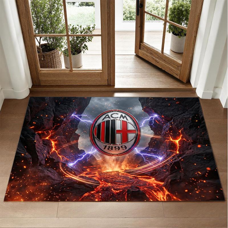 AC Milan Design Crystal Velvet Rug Soft Decorative Mat for Bedroom Entrance