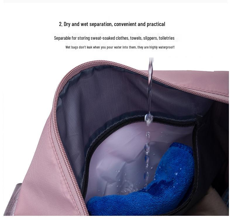 Expandable Large Capacity Travel Bag with Dry/Wet Separation, Portable Handheld Style for Fitness and Luggage Storage