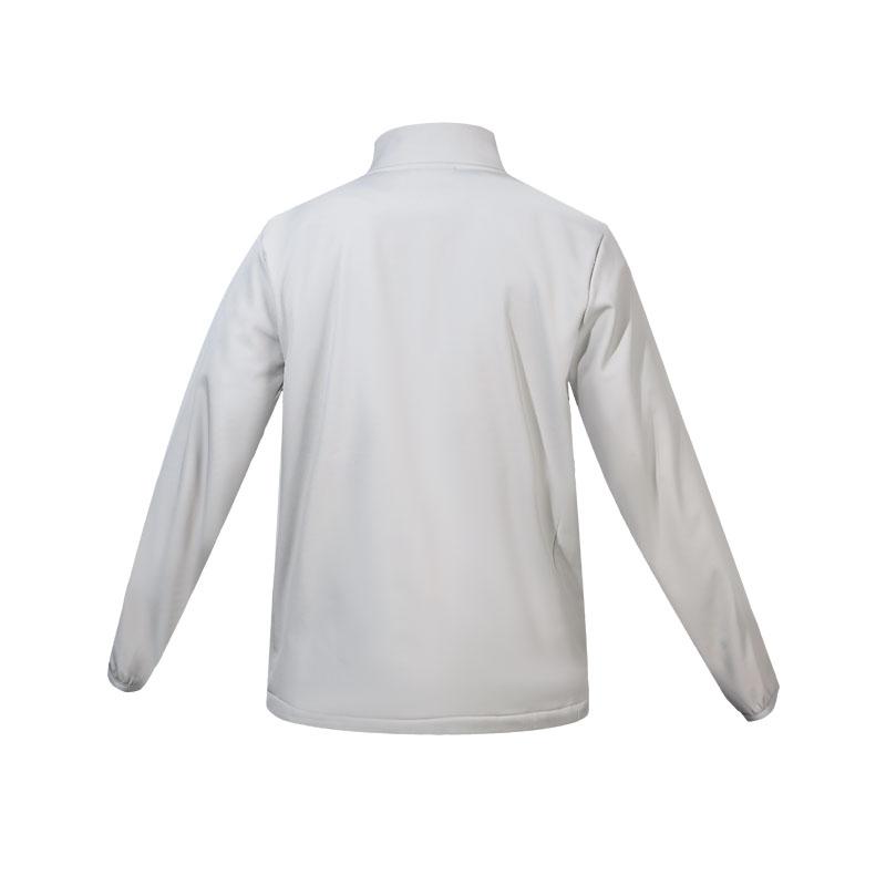 Li Ning Jackets Men s Waterdrop Gray Stand Collar Fleece Lined Soft Shell ASJKA31-5 3XL