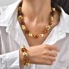 Artistic Geometric Acrylic Beaded Choker Necklace, Bohemian Chunky Chain Necklace for Women, Vintage Style Holiday Gift