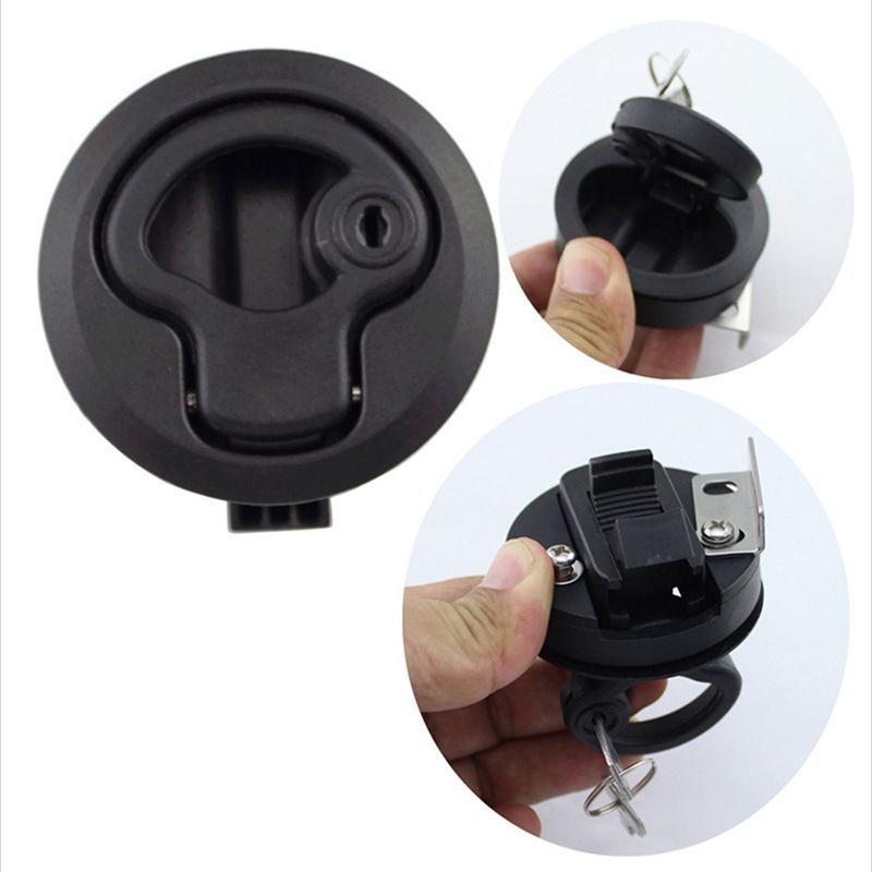 1 Piece Rv Toilet Door Lock Marine Deck Lock Floor Snap Lock With Key Round Lock