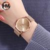 Hannah Martin Japan Quartz Movement High Quality Women Stainless Steel Mesh Rose Gold Waterproof Ladies Watch Dropshipping CC36