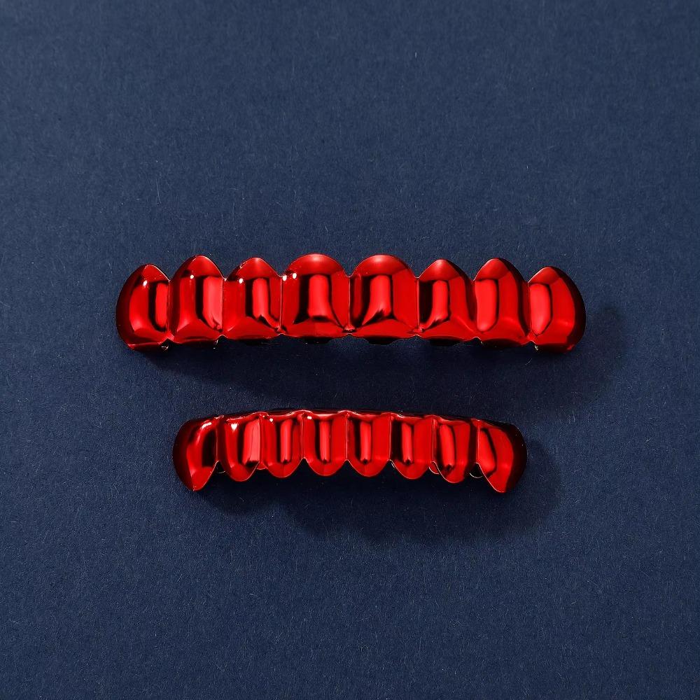 1Pcs/Set Halloween Jewelry 8 Teeth Top Bottom Grills Y2K Party Cosplay Teeth Rapper