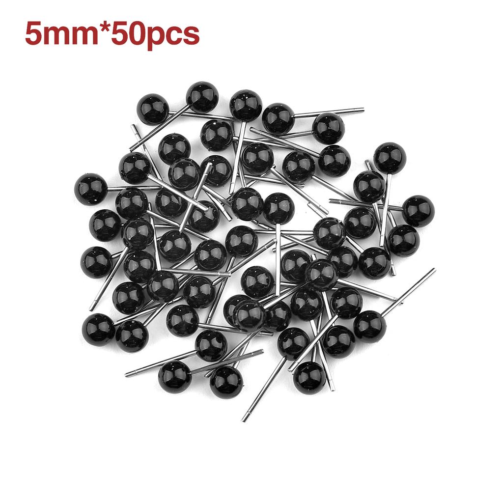 50/100pcs Plastic Eyes for Needle Felting Dolls Poke Teddy Bears 4-14mm Black Beans Eyes for DIY Doll Eyes
