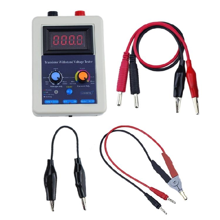 1 Set IGBT Testing Meter 0-3800V Adjustable Current & Voltage Tester with Clip Testing Cable for MOS/LED/MOVs Testing