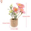 Miniatur Flower Decor Toy 1/12 Dollhouse Simulation Daisy Plants Potted Model Doll Home Micro Landscape Garden Plants Ornament