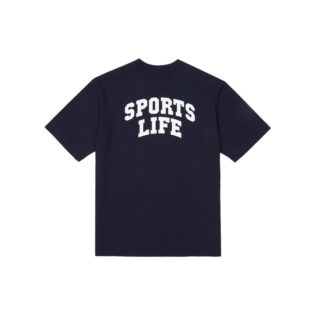 FILA T Shirts Unisex Marine Blue Crew Neck Moderate Straight Fit FE2RSF5106X-INA